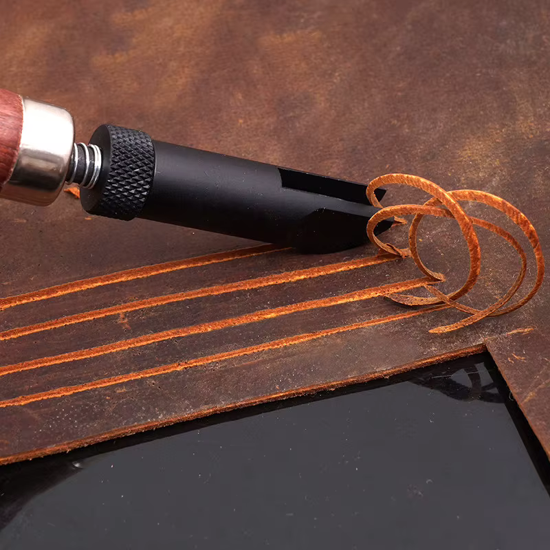 Outil d'artisanat du cuir poignée en bois Durable