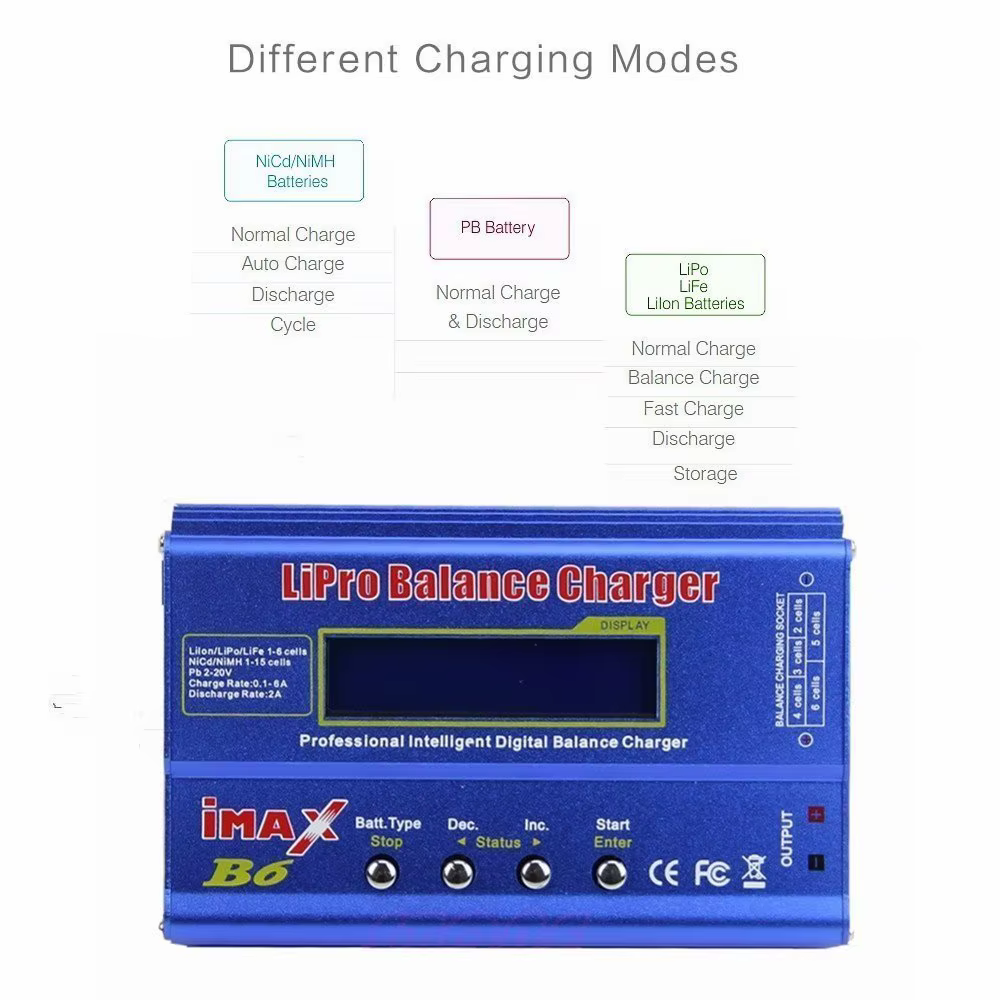 IMAX B6 80W 6A chargeur de batterie Lipo NiMh Li-ion ni-cd numérique RC Balance