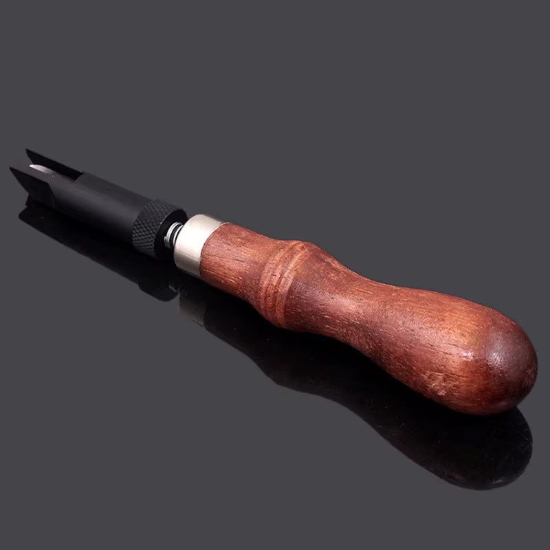 Outil d'artisanat du cuir poignée en bois Durable