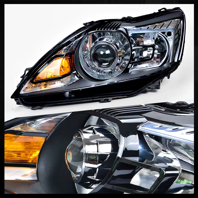RACBOX 2 pièces 2.5 pouces universel Bi Xenon HID projecteur lentille argent noir Shroud H1