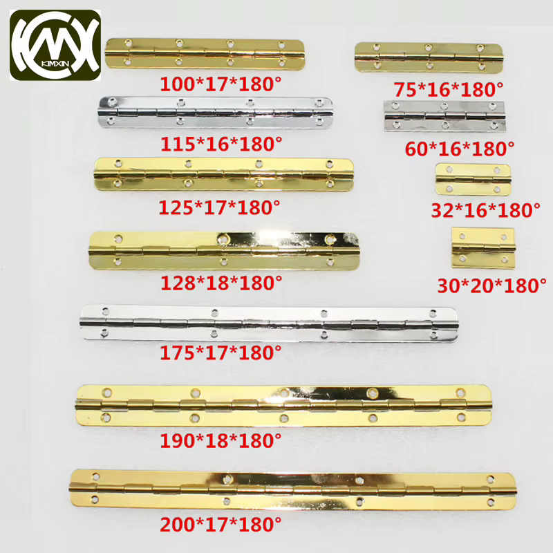 W-085 10 pièces 125mm*18mm Charnières pour boîtes en bois