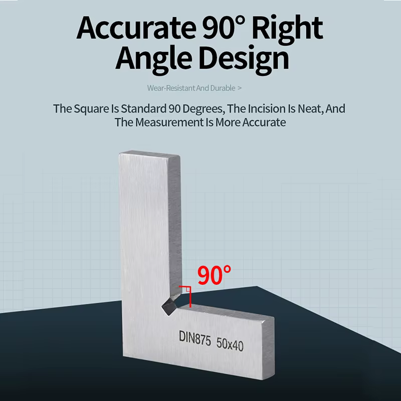 Règle d'angle carré à bord plat de 90 degrés