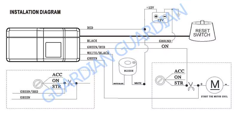 18 2.4GHz RFID Portable Antidémarrage Moteur Sans Fil Verrouillage existent Système D'alarme De Voiture Universel