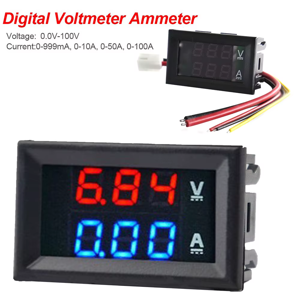 Voltmètre ampèremètre DC 100V 10A