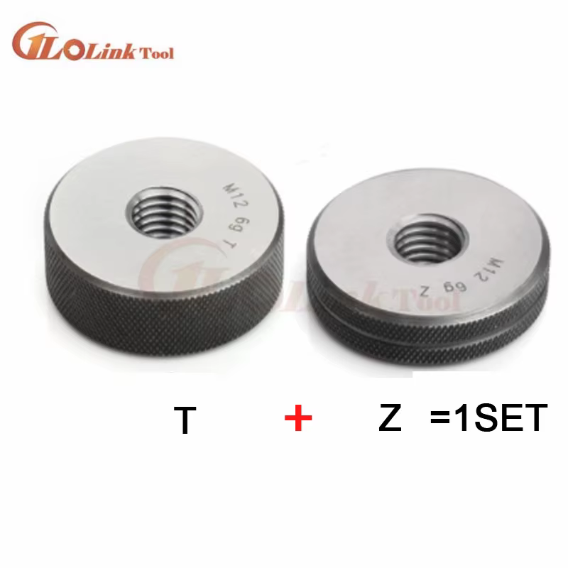 Jauge d'anneau de filetage, jauge de GO-NOGO d'anneau, jauge de mesure 6g, M2.5, M3 figuré, M5, M6, M7, M8, M10, M14, M16, M18, M20, 6G-6H, 2 pièces/ensemble