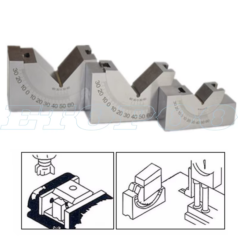 Fraiseuse pièces de précision tampon réglable 0/30/60 jauge d'angle débogage V bloc pêcheur haut outil AP25 AP30 AP46 pour la mesure