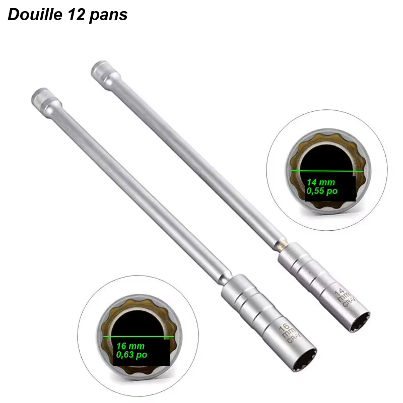 Outil magnétique de clé de douille de bougie d'allumage