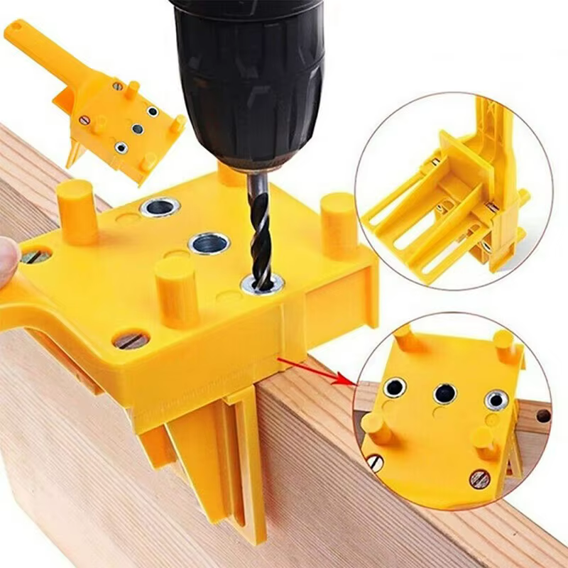 Guide de perçage portatif pour chevilles pour le travail du bois et outil de scie cloche