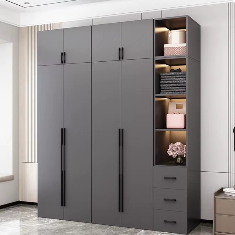 Armoire de rangement garde-robe vêtements chambre tiroir étagère suspendue