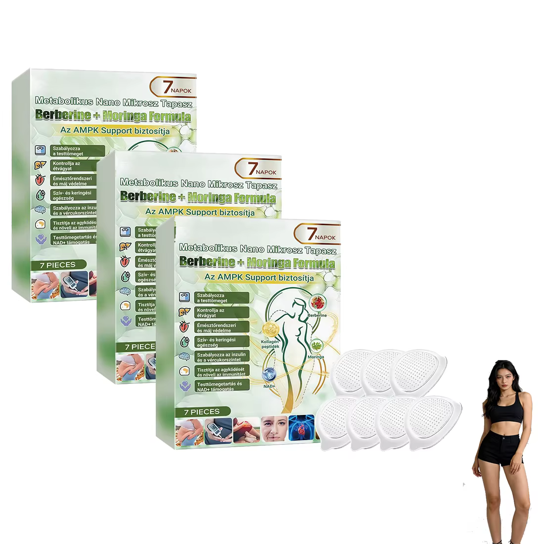 1/2/3 Boîtes de Patchs Moringa Nano Microneedle