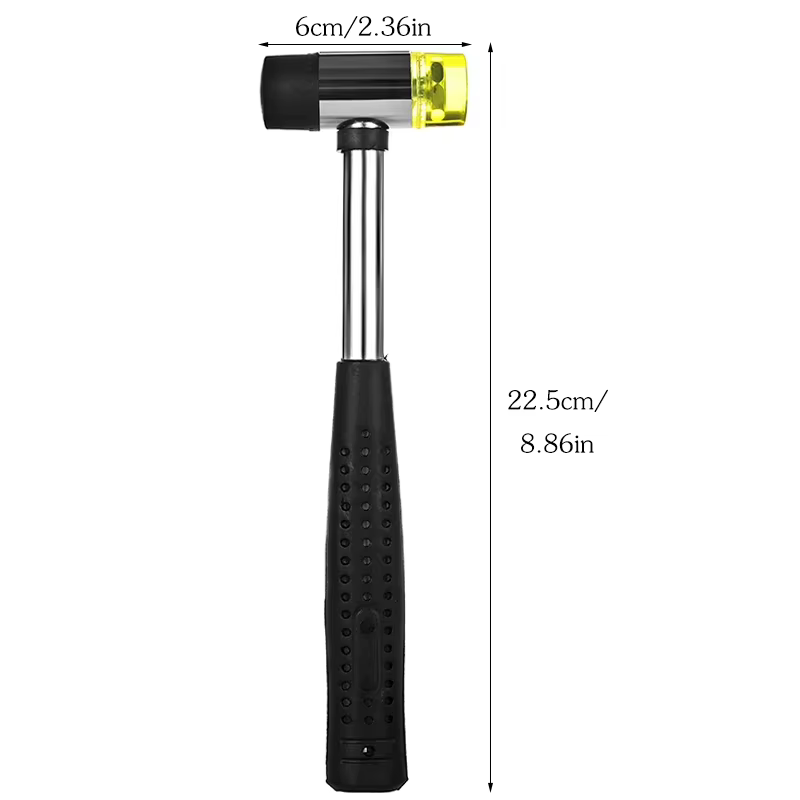Marteau en caoutchouc à robinet souple Double Face de 25mm