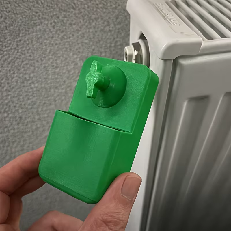 Clé de purge de radiateur avec boîte de récupération d'eau anti-débordement