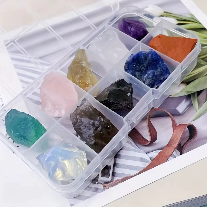 Ensemble de pierres précieuses énergétiques en cristal naturel brut