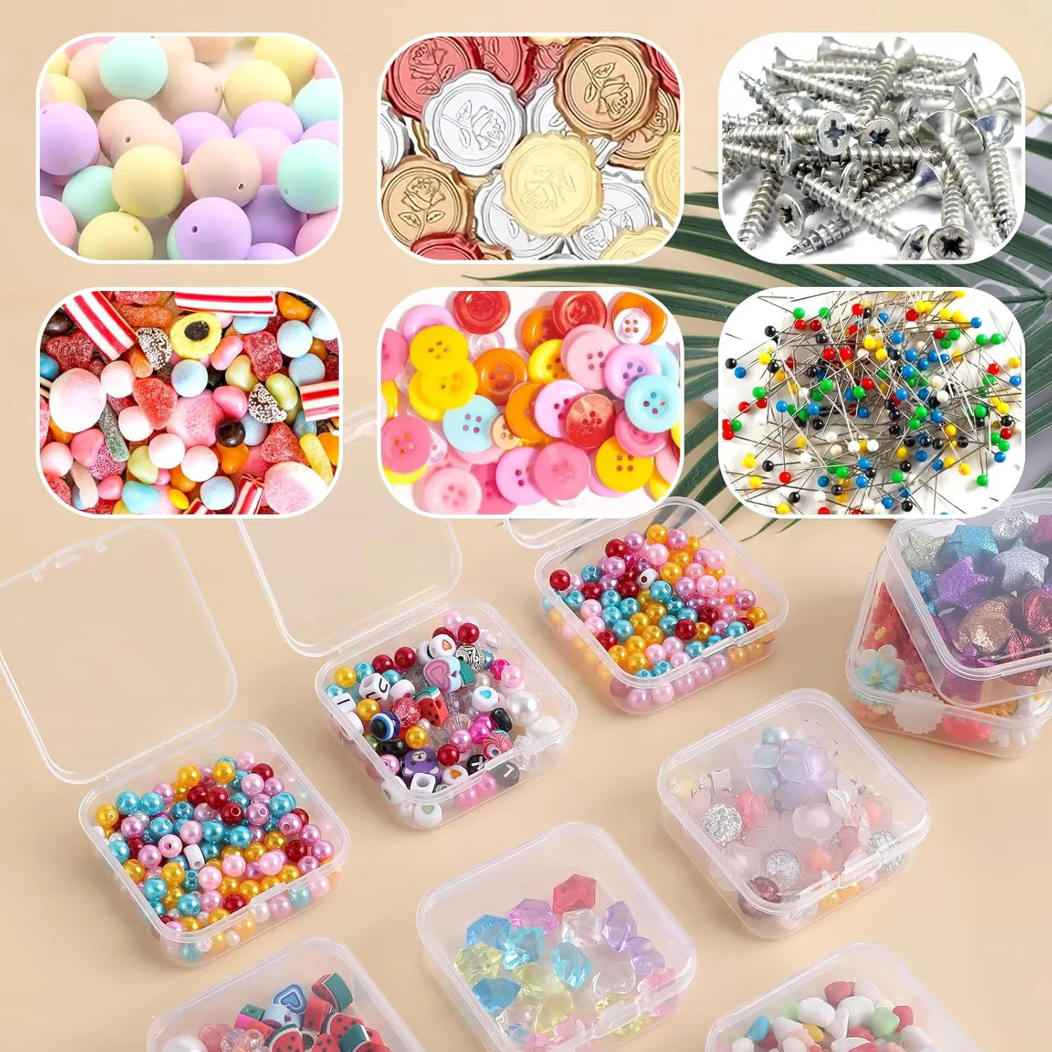 30 boîtes de rangement pour perles