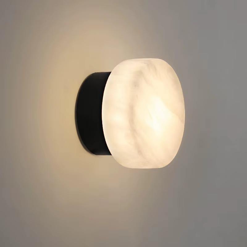Applique murale en marbre naturel Style français fond mur entrée escalier lumière moderne intérieur chevet couloir luminaire