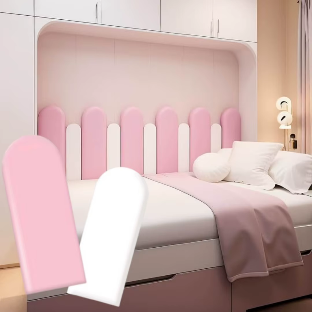 1 pièce 40x20cm panneau de chevet décoration de chambre à coucher, panneau de chevet panneau mural en bois décoration de la maison, tatami anti-collision dos souple,
