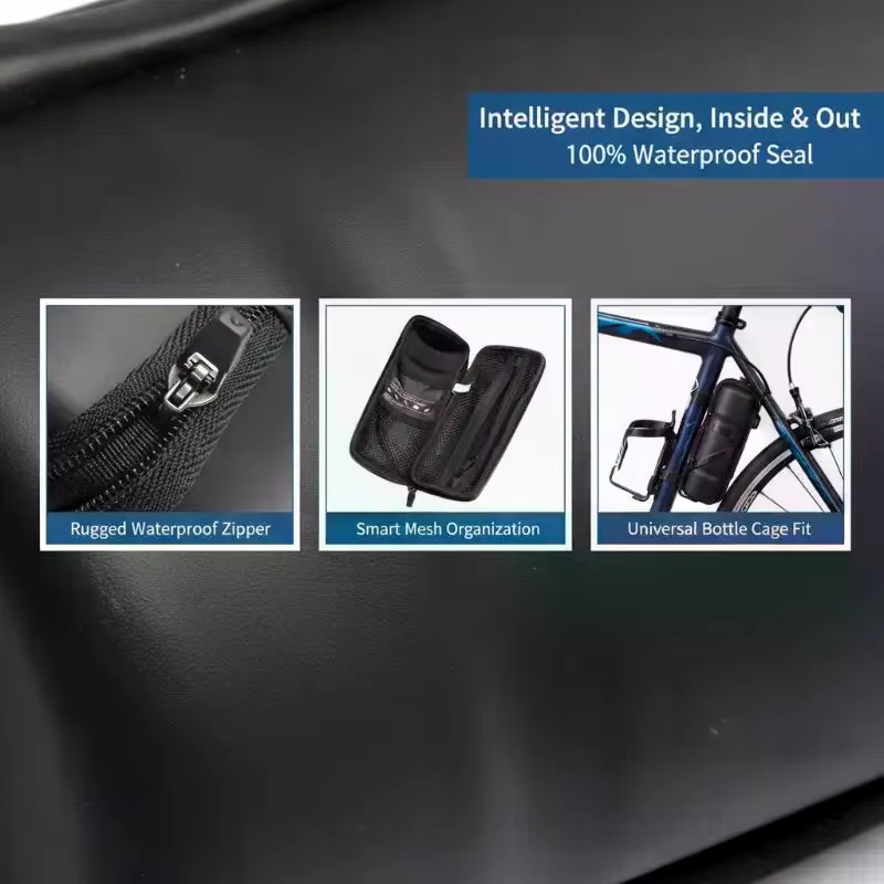Boîte de rangement étanche de grande capacité pour outils de vélo