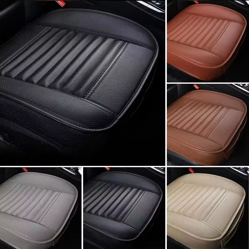 Housse de siège de voiture universelle, tapis respirant en cuir PU pour coussin de chaise automobile, housse de siège avant de voiture, tapis antidérapant quatre saisons