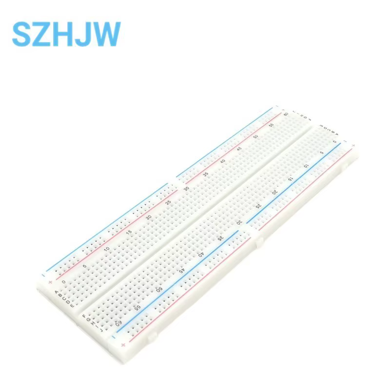Module d'alimentation de planche à pain MB102 3.3V/5V, MB-102 830 points, Prototype de planche à pain pour kit arduino + 65 fils de cavalier, vente en gros