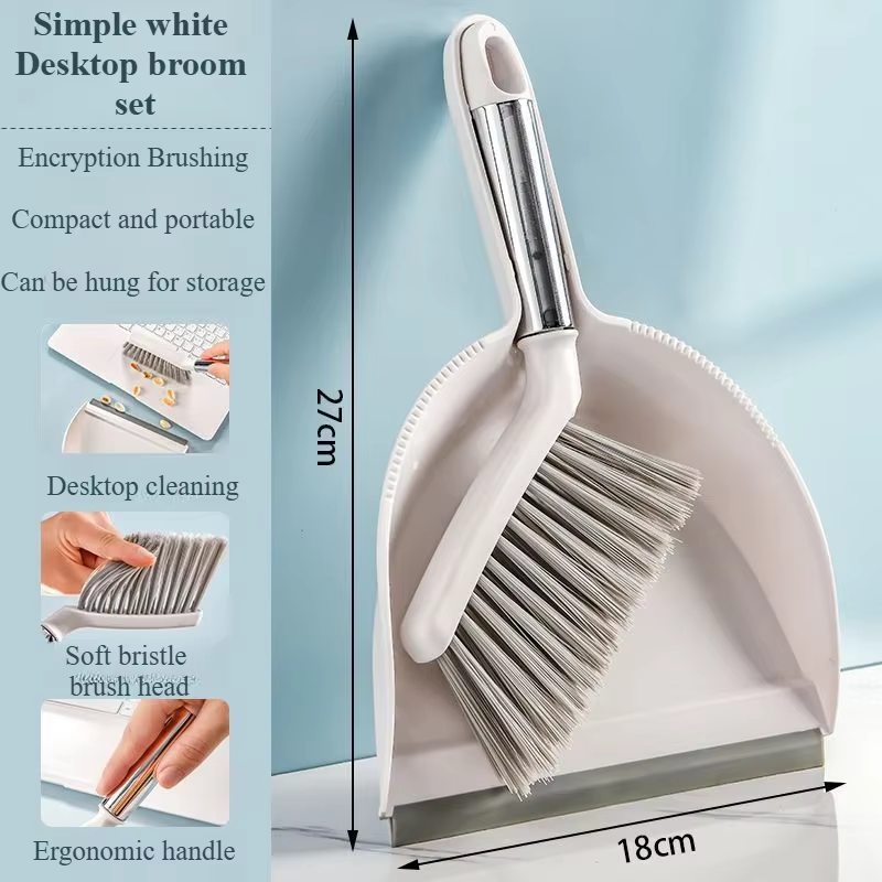 1 jeu de balais de bureau, balais compacts, adaptés aux brosses à pelle en plastique durables domestiques, faciles à ranger et à utiliser