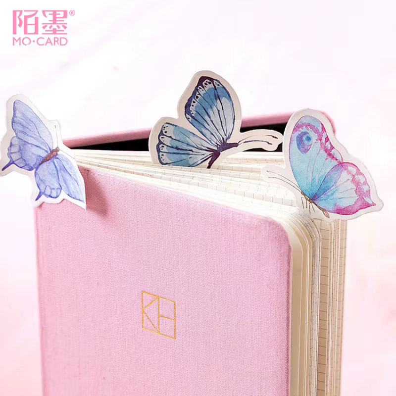 1 boîte/46 autocollants à thème papillon