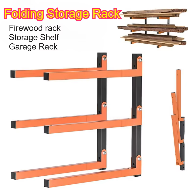 2 supports à bois de chauffage d'intérieur et d'extérieur