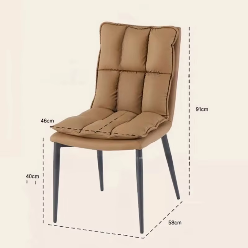 Ensemble de 2 chaises de salle à manger esthétiques peu encombrantes