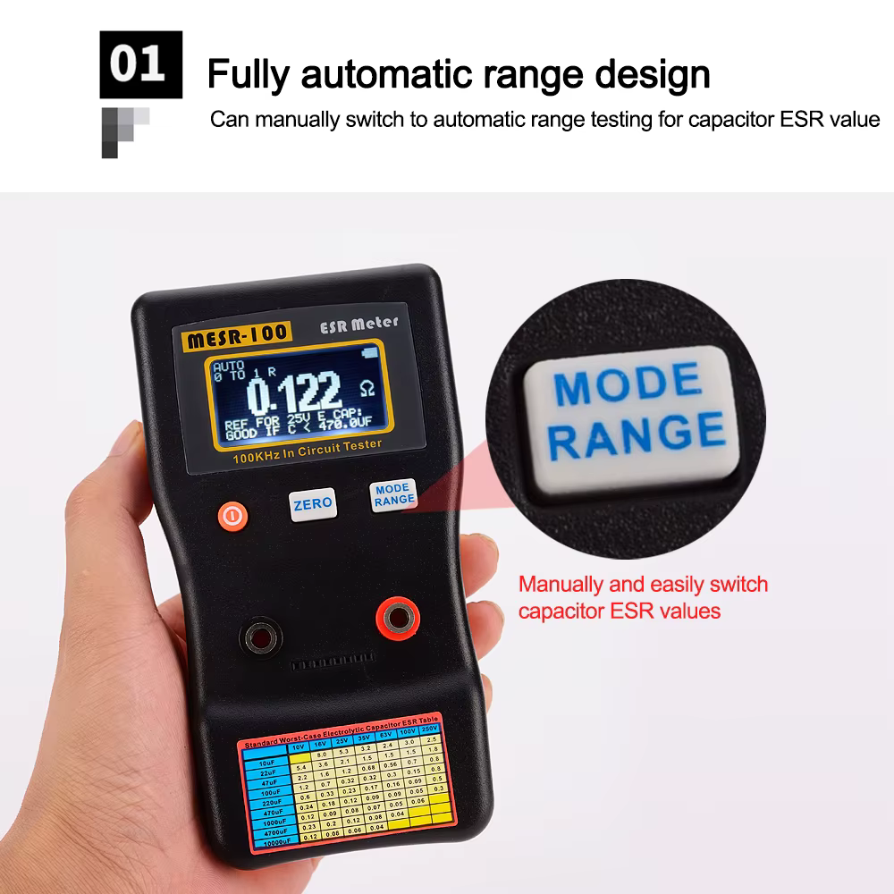 Multimètre MESR-100 ESR puzzles itance Ohm mètre professionnel mesure interne 02/10/2018