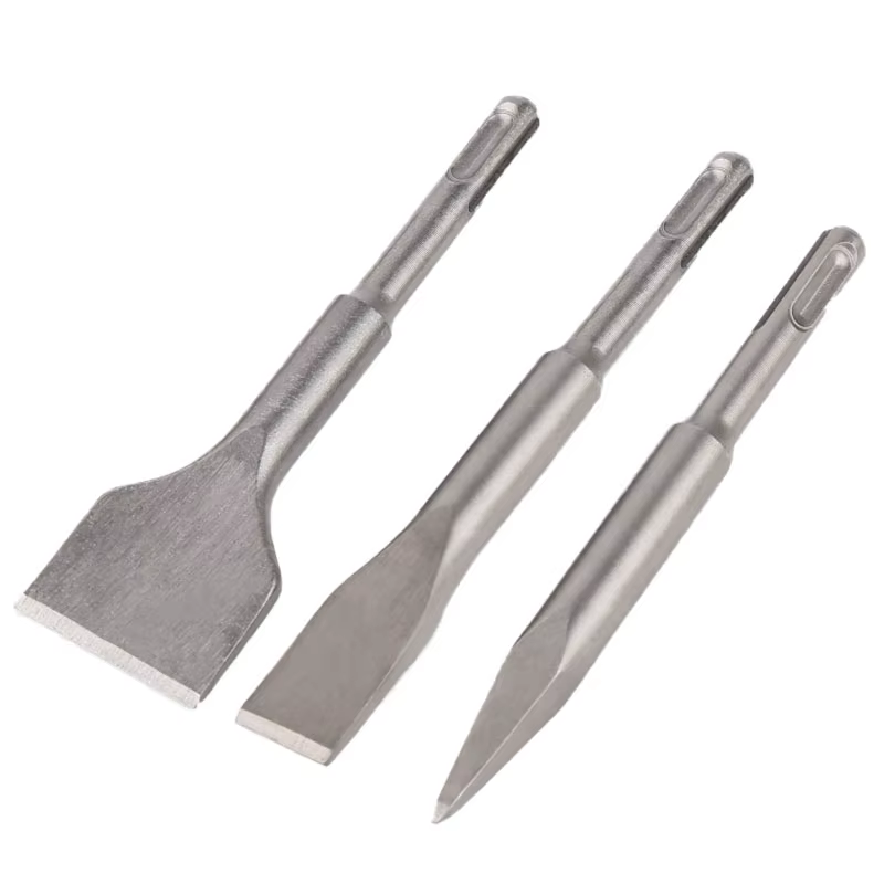 Lot de 3 marteaux perforateurs électriques à tige ronde et forme de burin carré