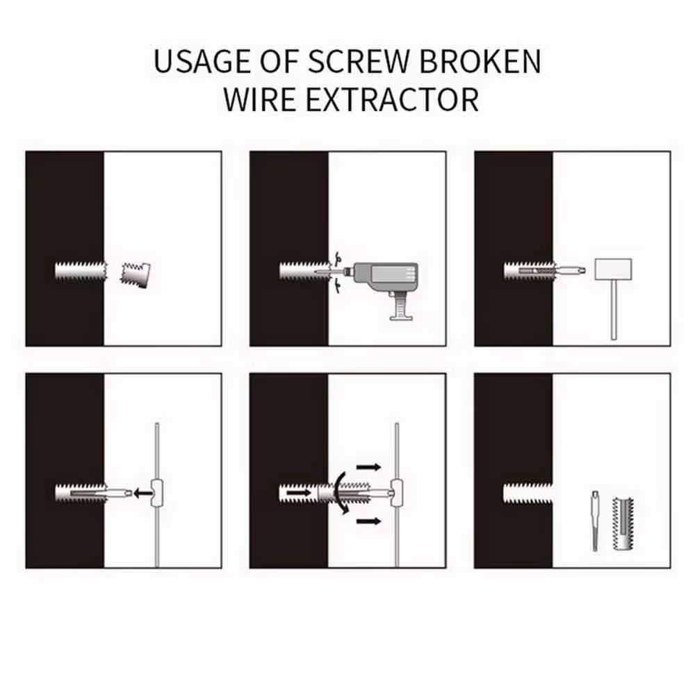 Extracteur de vis cassé endommagé