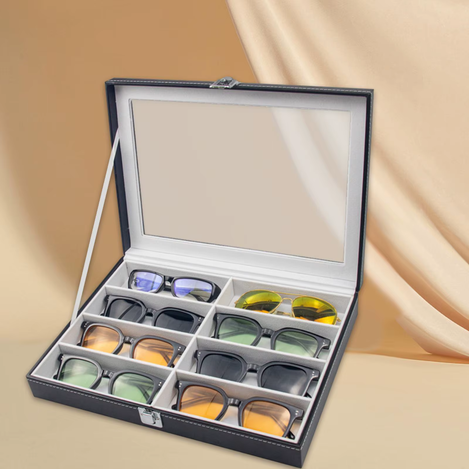 Boîte de Rangement Multifonctionnelle pour Lunettes de Soleil