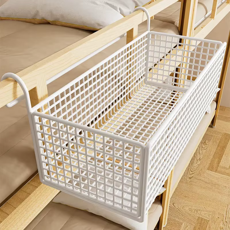 Panier suspendu pour lit de dortoir : Étagère de rangement pour collations sans perçage pour lit superposé
