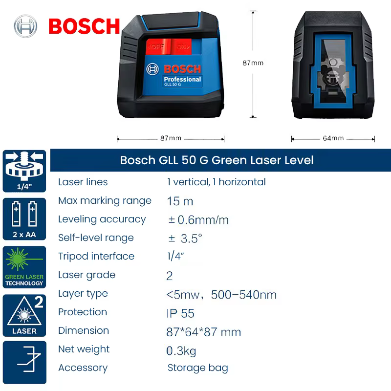 Bosch-Niveau laser professionnel GLL 50G