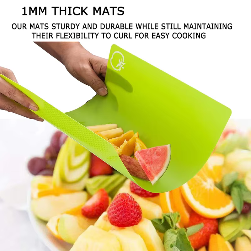 Planches à découper flexibles en plastique sans BPA, Polymères coordonnants pour la viande et 05/09/2018 YY036 4 pièces