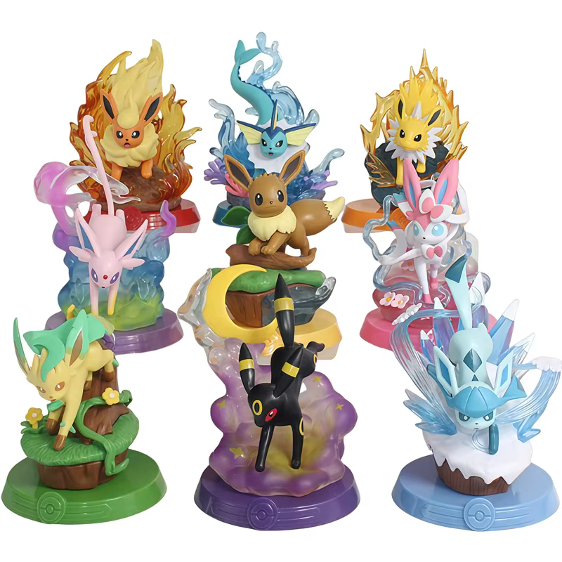 Figurine Pokemon Eeveelution Espeon Sylveon Glaceon Leafeon Vaporeon Umbreon Flareon