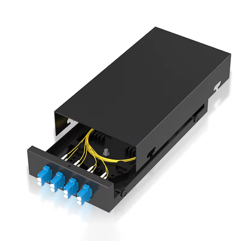 Boîtier terminal fibre optique BYXGD SC/FC/ST/LC 4 ports entièrement équipé en acier laminé à froid pour centre de données