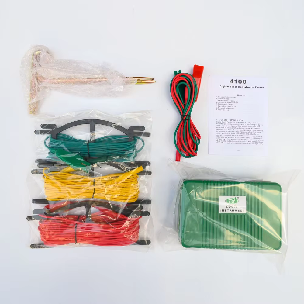 Compteur de résistance de terre numérique mégohmmètre 0-2000 Ohm Instruments d'inspection testeur