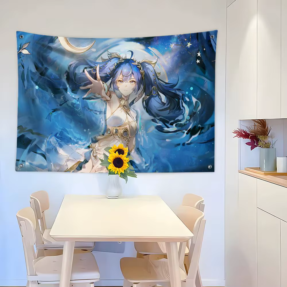 Wuthering Waves Iuno Flags – bannière artistique murale personnalisée