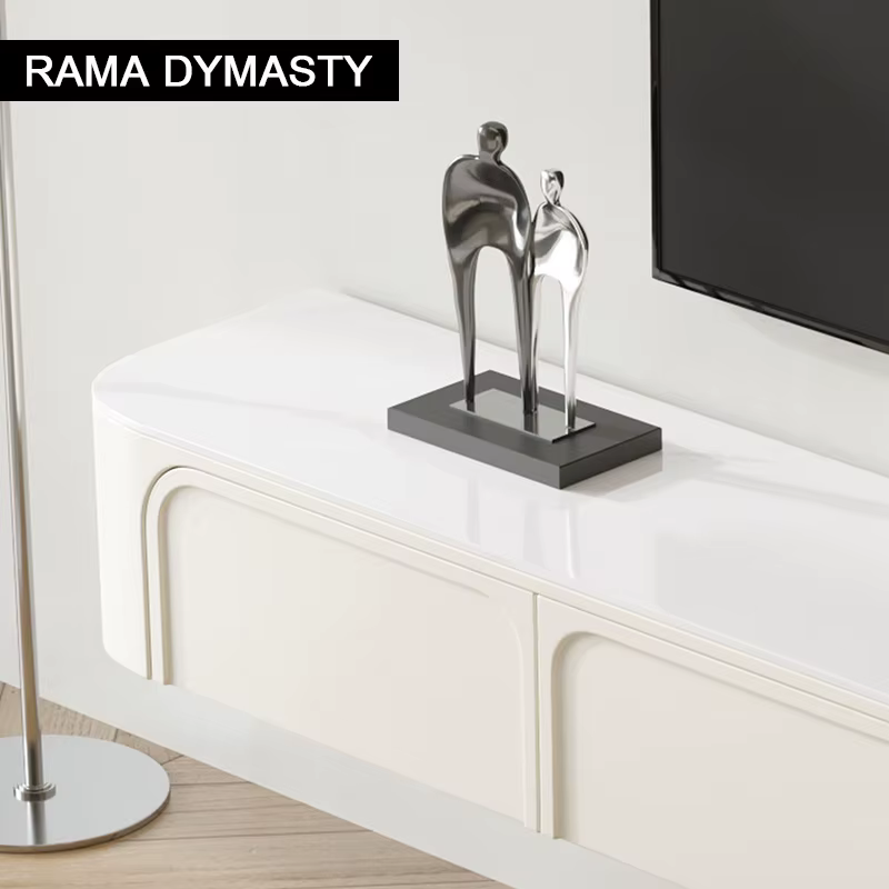 Support de télévision suspendu mural, vent crème, moderne, minimaliste, petite maison, salon abordable, luxe