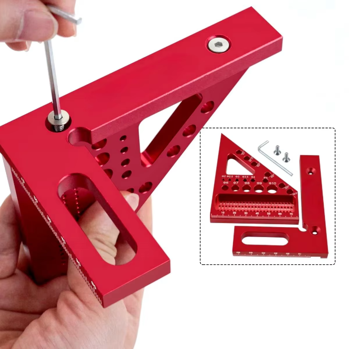 Règle de traçage en aluminium pour charpentier