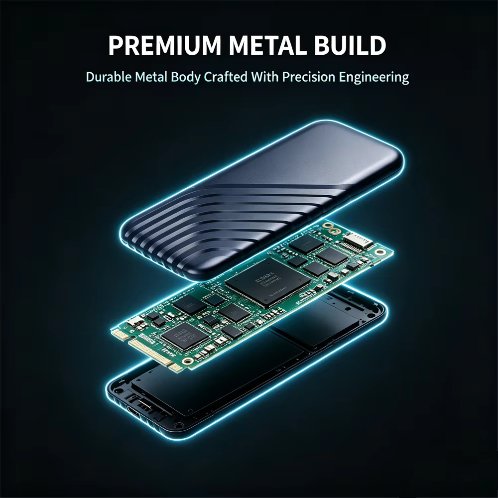 SSD portable USB 3.1 haute vitesse 1 To 2 To 4 To, disque SSD externe original grande capacité pour PC, ordinateur portable, Mac, téléphone