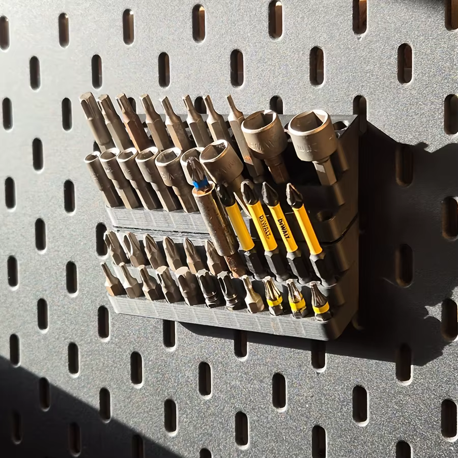 Support de rangement multifonctionnel autoportant pour embouts de tournevis SKADIS et petits accessoires