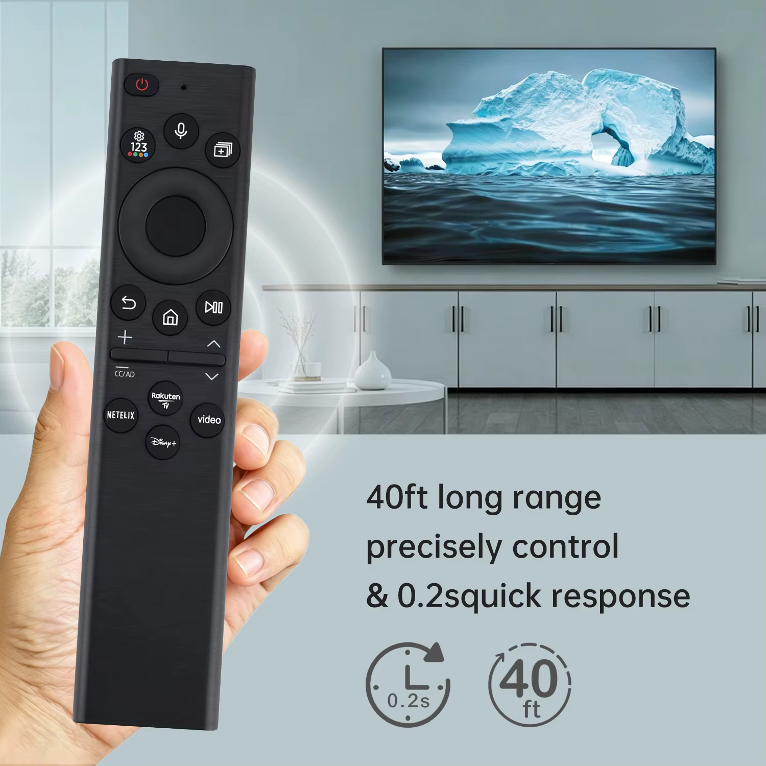 Télécommande vocale pour TV 01385A avec Netflix