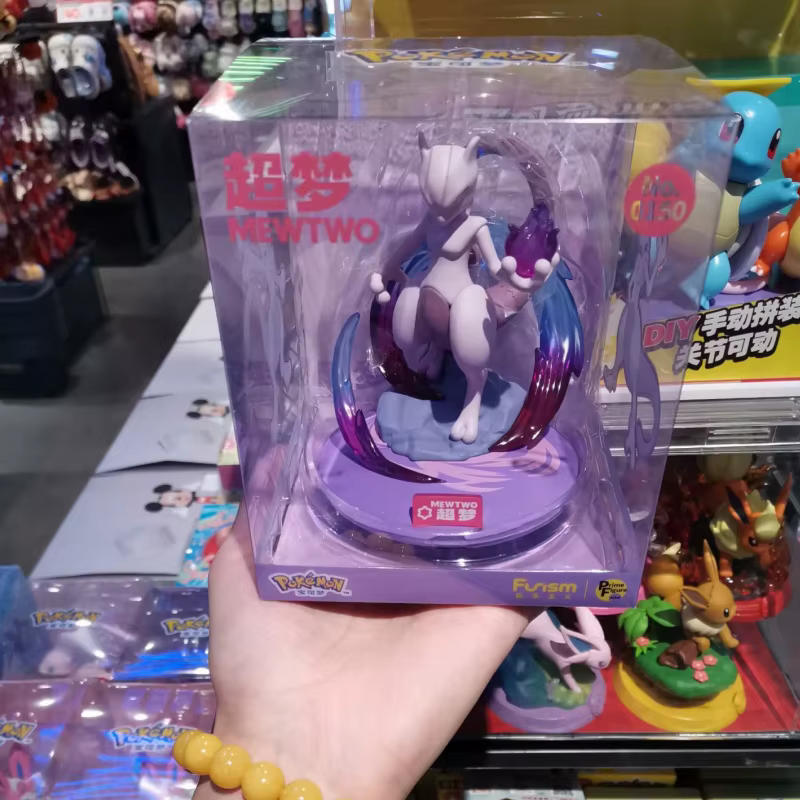 En stock, figurines originales Funism×Pokemon Mew et Mewtwo, petite taille, collection de modèles, décoration, jouets surprise, figurines