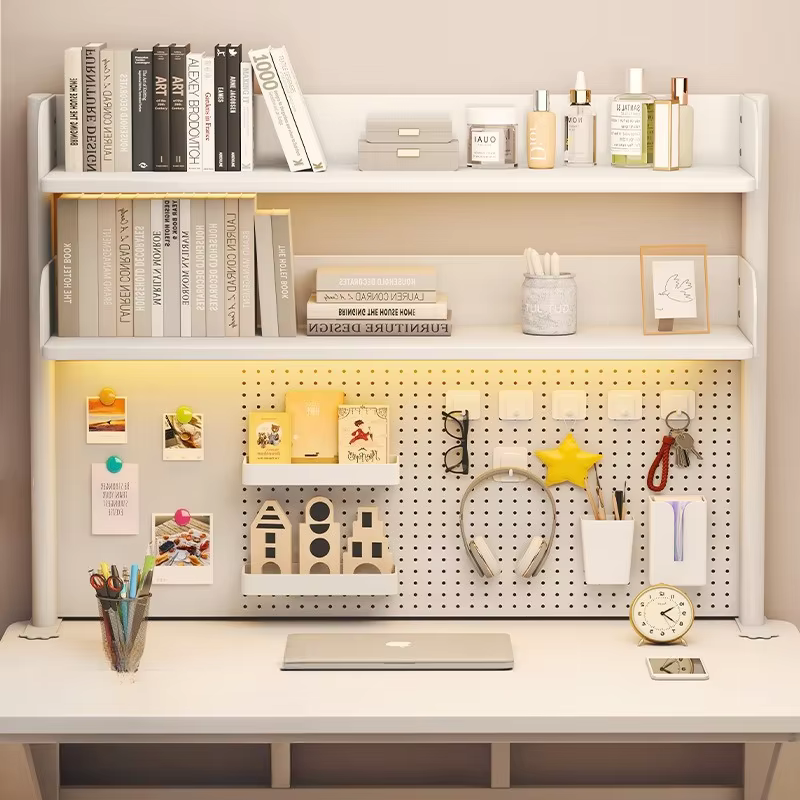 Étagère de rangement de bureau avec panneau perforé