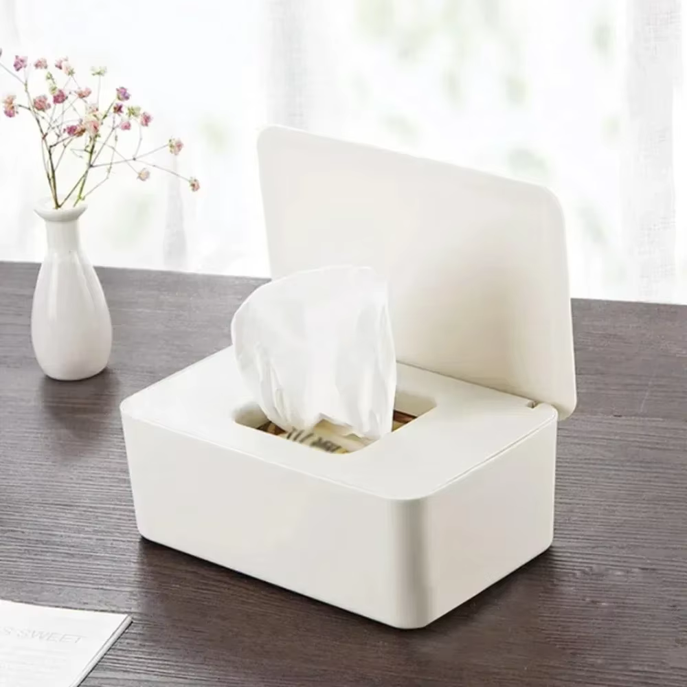 Boîte à mouchoirs humides anti-poussière avec couvercle