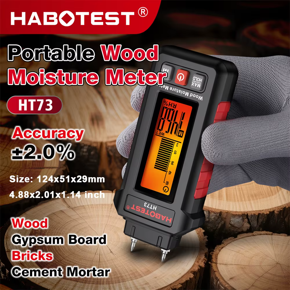 Testeur d'humidité numérique pour bois de chauffage
