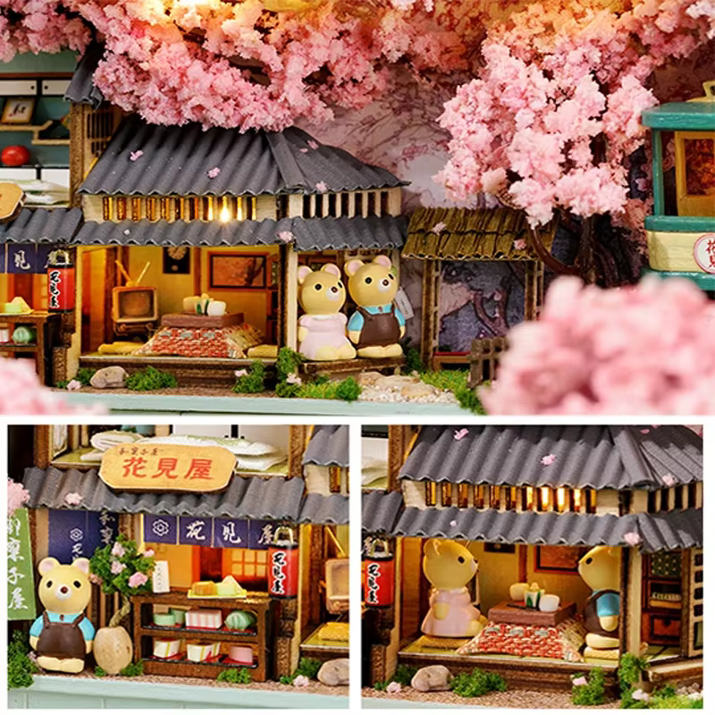 Boîte théâtre bricolage maisons de poupée en bois