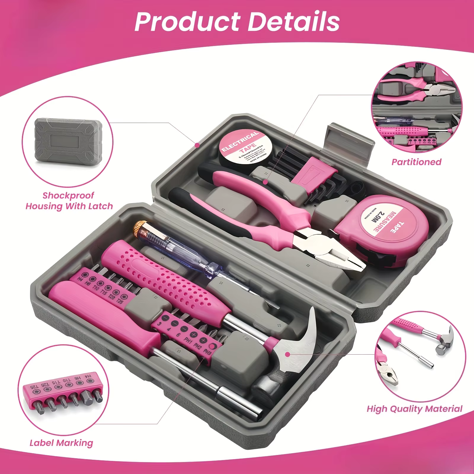 1 ensemble de kits d'outils ménagers (chaque