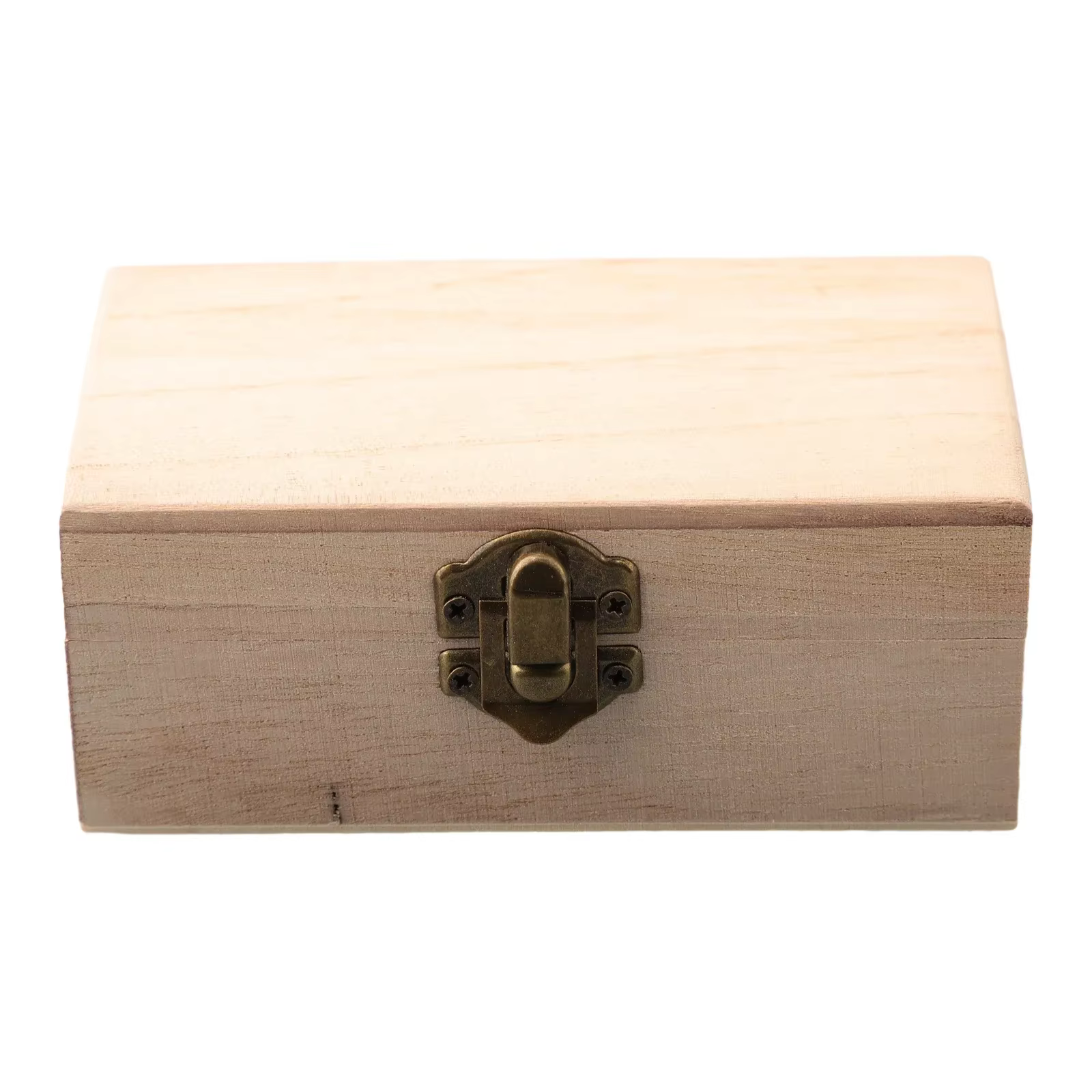Boîte de rangement en bois massif avec couvercle